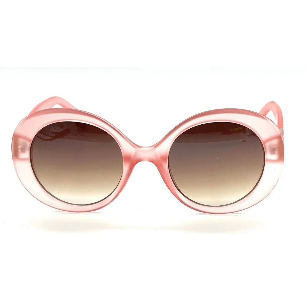 Women Oversized‎ Pink Frame Gradient Lens Round Sunglasses Fashion Luxury Lentes